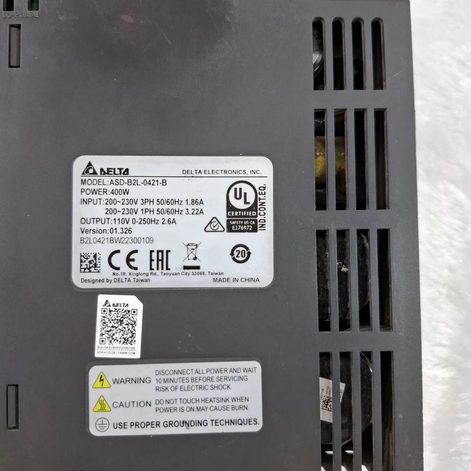 DELTA ASD-B2L-0421-B AC SERVO DRIVE 400W ASDB2L0421B